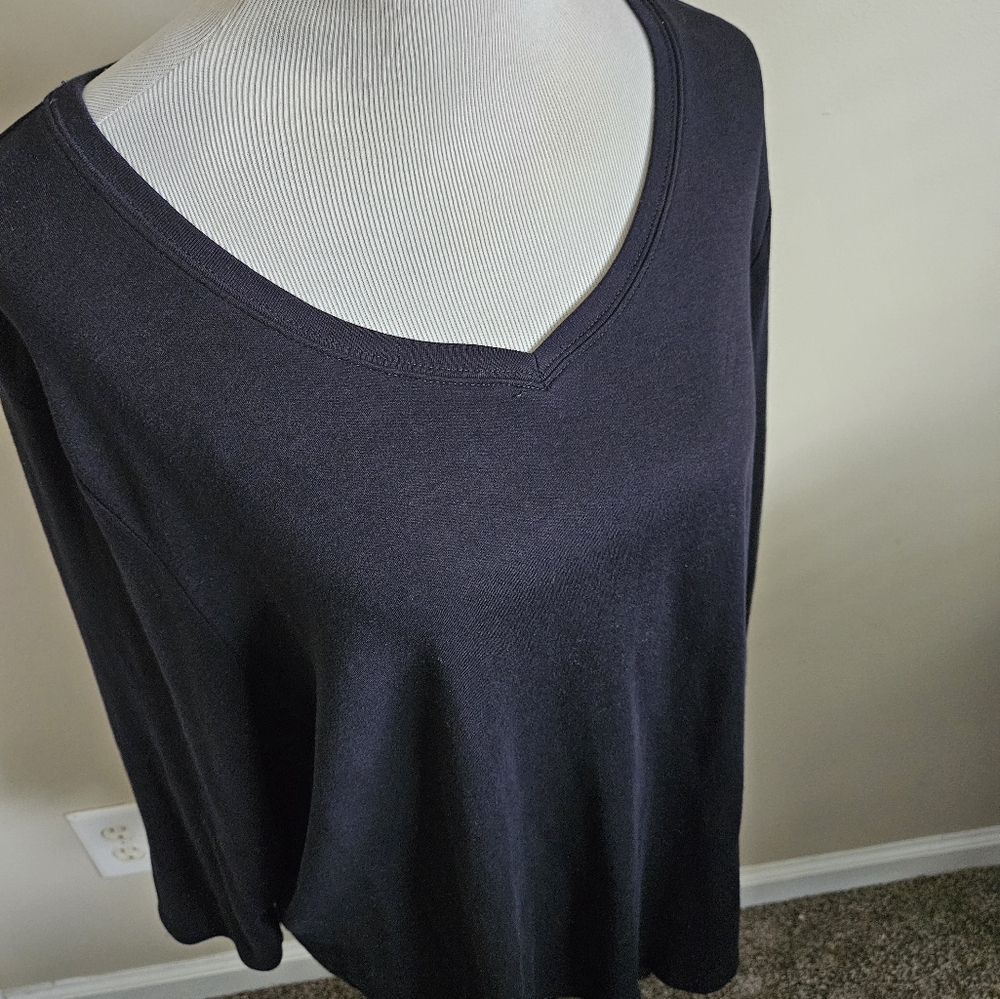 Kim Rodgers Black Long Sleeve Knit Top Size 3X - Picture 7 of 11
